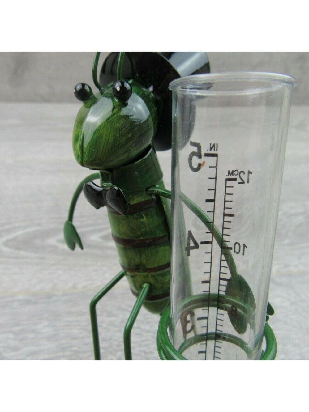 Yard Decor Garden Outdoor Grasshopper Rain Gauge - Picture 4 of 12